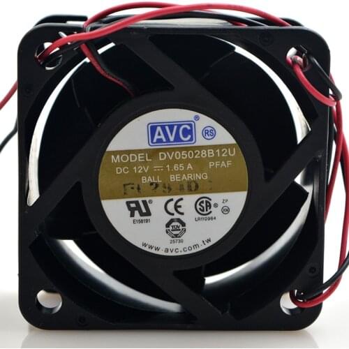 AVC DV05028B12U 5028 50*50*28mm 5cm DC 12V 1.65A 4 wire server inverter pwm cooling fan
