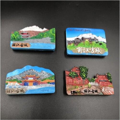 BABELEMI China Yunnan Lijiang Travel Souvenir Fridge Magnets Home Decoration Magnetic Refrigerator Stickers Gift Kid Toy