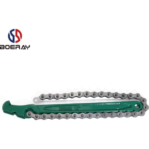 Boerray 12 Inch Heavy-Duty Ratcheting Chain Wrench Oil Filter Tool Pipe Fittings Tools