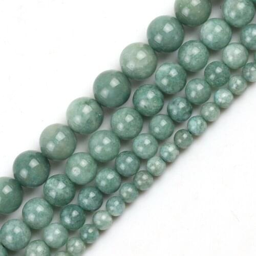 Natural Drak Green Angelite Stone Beads Round Loose Spacer Beads 15'Strand 4/6/8/10mm For Jewelry Making DIY Bracelets Necklace