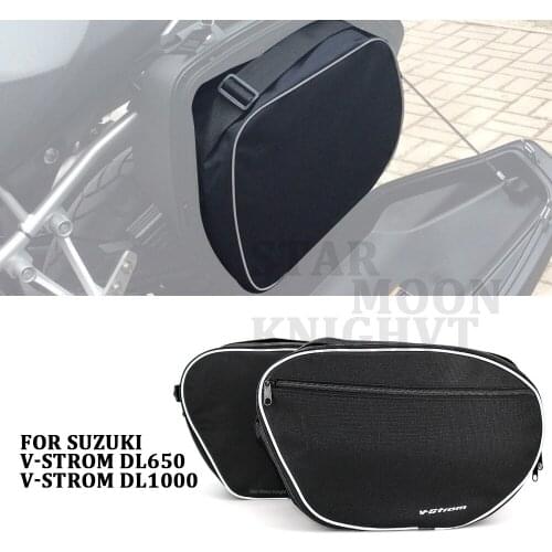 For SUZUKI V-STROM DL1000 DL 1000 V strom DL650 2014-2020 Motorcycle luggage bags Expandable Inner Bags Black Trunk Inner Bags