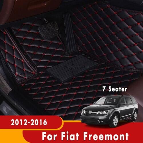 For Fiat Freemont 2016 2015 2014 2013 2012 (7 Seats) Car Floor Mats Leather Custom Rugs Auto Interior Accessories Carpets Cover