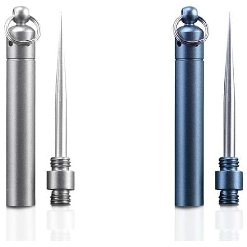 Outdoor Edc Portable Multifunctional Toothpick Bottle Fruit Fork Toothpick Tube Stronger Than Dental Floss Camping Tool