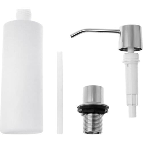 300ml Soap Dispenser Built-In Installation Lotion Pump Liquid Detergent Organizer Plastic Sanitizer Container
