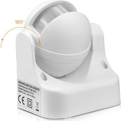 PIR Motion Sensor Detector 180° Degree Sensor Switch Spherical Outdoor Rainproof Corridor LED Infrared Human Body Sensor Switch