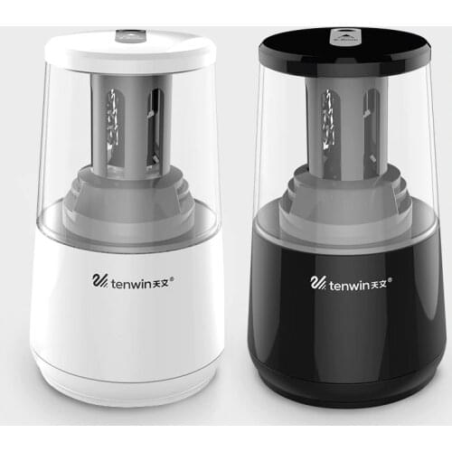 TENWIN Electric Pencil Sharpener Automatic Electronic Use Safety For Kids Stationary Home School Office Students Supplies Gift