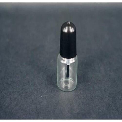 Capacity 3ml free shipping 500pcs/lot factory wholesale D16*H41cm tube empty nail polish bottle bottles with black lid