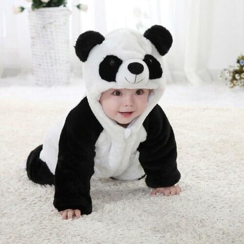 New Cute Animal Panda One Piece Romper Long Sleeve Cotton Newborn Baby Jumpsuit Cartoon Romper Baby Costume Clothing Clothes
