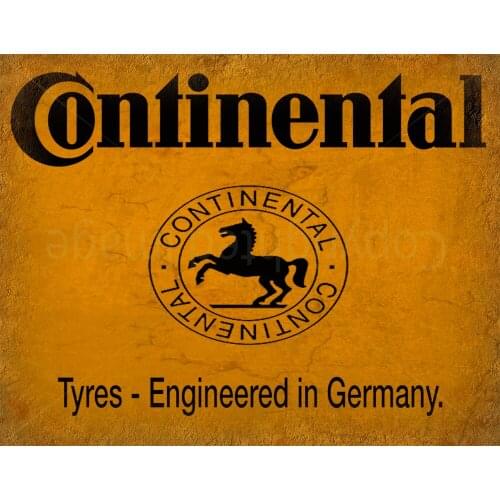 CONTINENTAL TYRES ADVERTISEMENT METAL TIN SIGN POSTER WALL PLAQUE