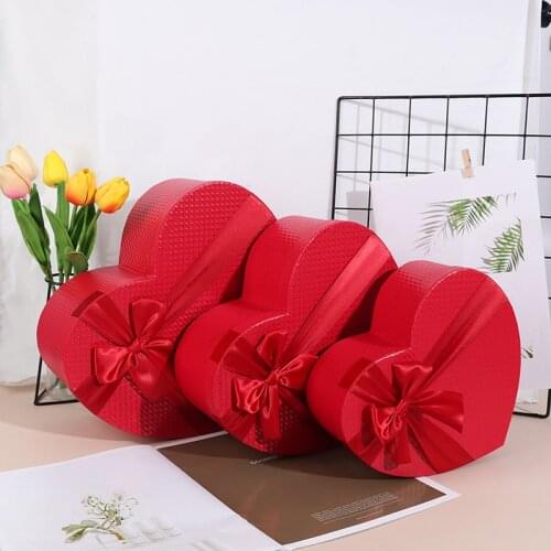 Red Hat Boxes Flower Packaging Paper Bag Gift Storage Box Florist Bouquet Flower Packaging Box