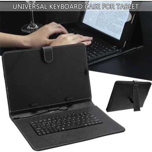 10 inch Tablet Leather Case For Android PC Protective Tablet Smart Leather Cover Stand With Wireless Keyboard Protective Case