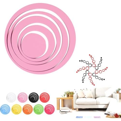 3D Circles Ring Wall Stickers Indoor Room Wall Home Decor decoration Removable 5 Circles Fashion Design Wall Stickers