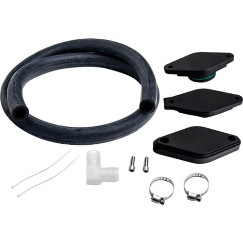 2011-2016 For GM 6.6 6.6L LML Duramax Diesel PCV Reroute Kit Black Fittings Rubber Hose