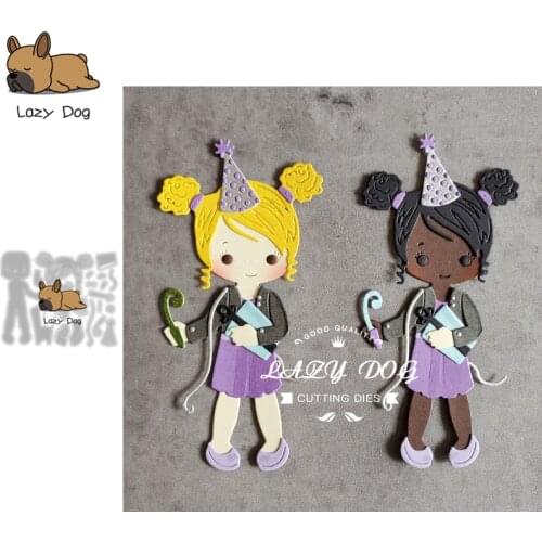 Party Girl Metal Cutting Dies Scrapbooking Stencil DIY Mold Knife Craft Embossing Die Cuts Card Making New Dies For 2021