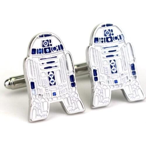 MOCHUN Astromech Droid Shirt Cuff Links Cufflinks For Mens Gifts Enamel Cuff Buttons-40