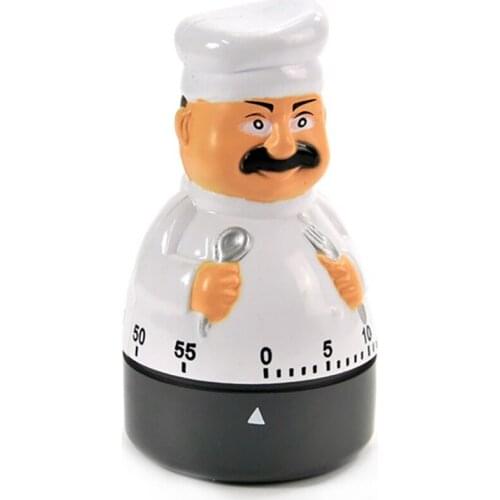 Cartoon Kitchen Timers Time Manager Cute Chef Time Reminder Stopwatch Tools, Mechanical Alarm Clock Time Timer Kitchen Tools