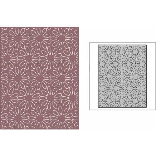 New Dotted Sweet Daisy Background Panel 2021 Metal Cutting Dies for DIY Scrapbooking and Card Making Embossing Craft No Stamps