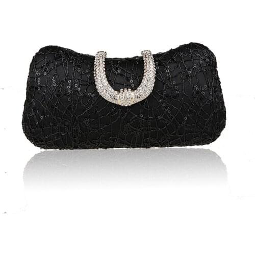 2016 New Design Black Chinese Womens Wedding Evening Bag Banquet handbag Clutch Stylish Bride Party Purse Makeup Bag ZJ1829R