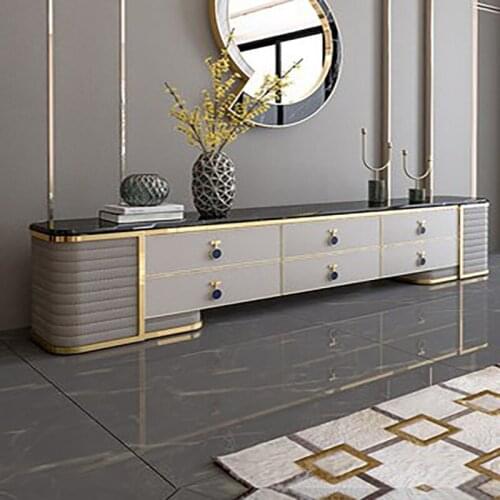 Hong Kong-style new marble light luxury coffee table TV cabinet post-modern minimalist combination furniture high model premises