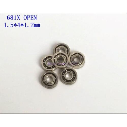 30pcs/Lot 681X OPEN 1.5x4x1.2mm Deep Groove Ball Bearing Mini Ball Bearing Miniature Bearing Brand New