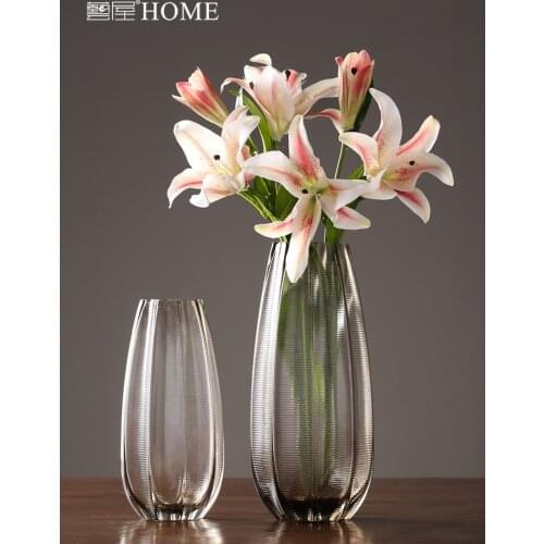 Transparent Table Pot Vase Glass Plant Hydroponics Plant Vase Minimalist Decor Canastos Decorativos Wazony Home Decor BI50VS