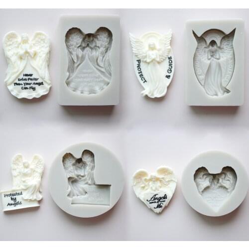 Angel Silicone Mold Fondant Cake Decorating Mold Sugarcraft Chocolate Baking Tool Kitchenware For Cake Gumpaste Form