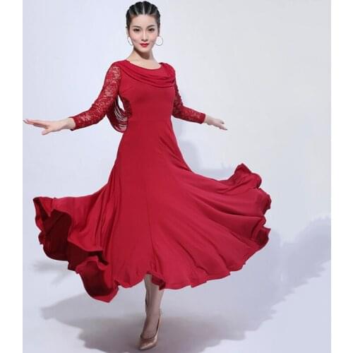 Standard Ballroom Dress Female Adult Waltz Dance Dresses Flamenco Practice Clothing Spanish Bullfighting Costume Ladies DNV12496