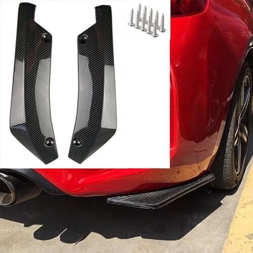 2Pcs Universal Car Rear Bumper Lip Spoiler Diffuser Splitter Scratch Protector Universal Car Accessories