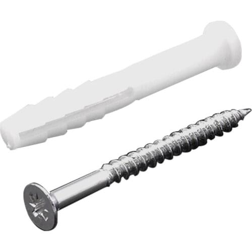 100PCS Plastic Link Cabinet Screw, Wall Cabinet Expansion Screw, Cabinet Plastic Screw, Suitable for Interior Decoration