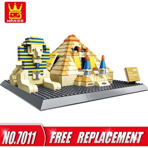WANGE World Famous Architecture Great Pyramids of GIZA 624pcs Bricks Funny Toys for Home Decor Building Blocks Model No.7011