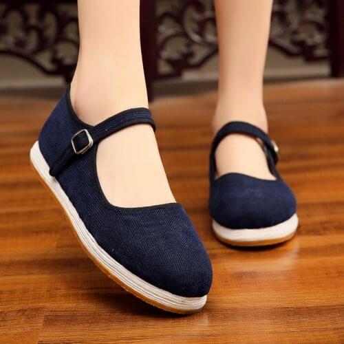 Pure handmade cotton women tai chi taiji sneakers zen lay meditation footwear dancekung fu martial arts wushu shoes blue/black