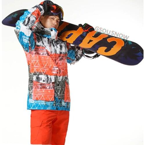Gsou snow winter impression 2020 High quality For Men ski suit super warm clothes Ski Sport snowboard jacket windproof waterproo