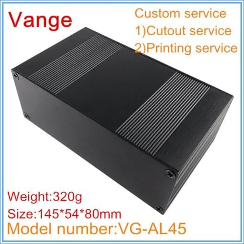 1pcs/lot split extruded shell boxes 145*54*100mm 6063-T5 aluminum junction cases diy for amplifier module