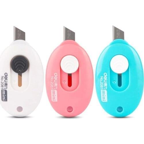 1Pc Cute Letter Opener Color Mini Portable Utility Knife Paper Cutting Paper Razor Blade Office Stationery