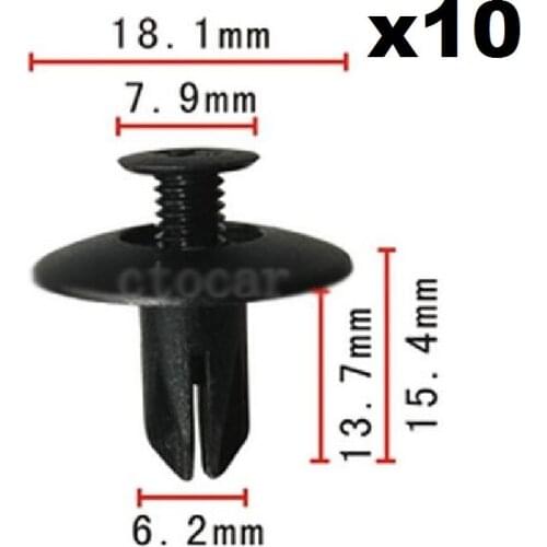 10pcs OEM Nylon Fastener Push-Type Retainer Clip Cowl Panel For Honda 91524-SE0-003 Screw expansion buckle
