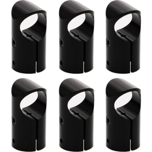 6PCS Aluminum Alloy D20mm to 20mm Tee Joint Three-way Tripod Landing Gear Carbon Tube Fixed Connector Holder Adapter for UAV