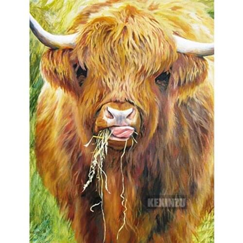 Diamond embroidery sale -cattle- full 5d fulldiamond painting mosaic 3d picture of rhinestones cross-stitch gift