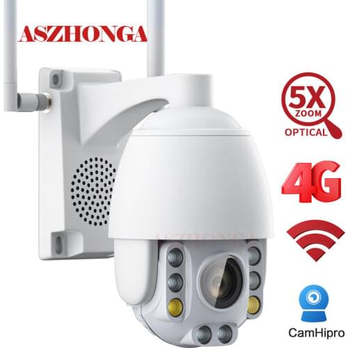 3G 4G Sim Card Surveillance Outdoor WiFi Camera 1080P HD 5X Zoom IP Cam Wireless Weatherproof Security Night Vision Camera