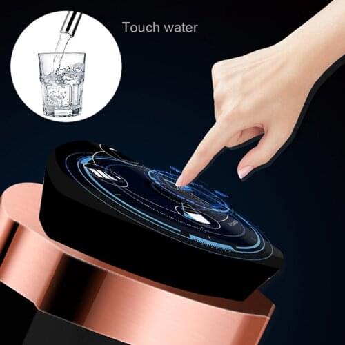 Touch Double Pump Wireless Rechargeable Electric Water Pump with USB Cable and Indicator Light for 4.5L - 18.9L Barrelled Water