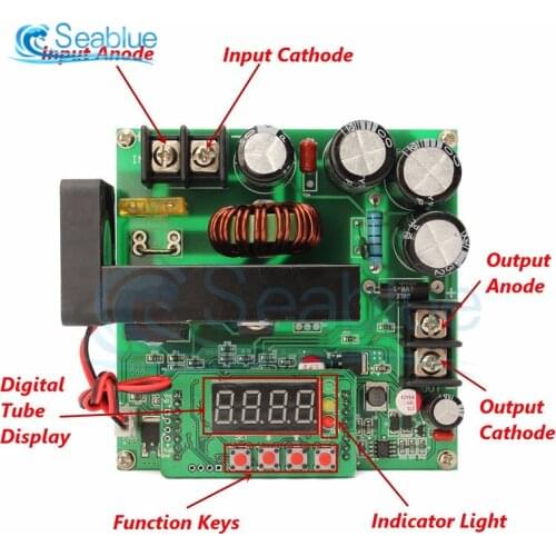 BST900W 900W 15A DC-DC DC 8-60V to DC 10-120V Step Up Module LED/LCD Boost Converter Board CC CV Voltage Regulator Transformer