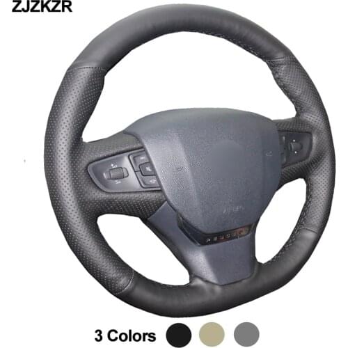 Car Auto Steering-Wheel Cover Volant For Citroen C3 C3-XR C4 2015-2019 Peugeot 408 2014-2019 Traveller 2016 Funda Volante Volant