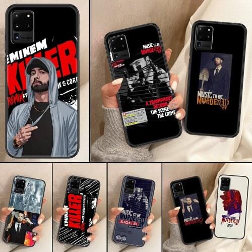 Eminem Phone case For Samsung Galaxy Note 4 8 9 10 20 S8 S9 S10 S10E S20 Plus UITRA Ultra black fashion funda silicone bumper