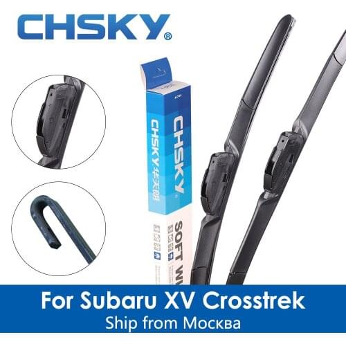 CHSKY Special for SUBARU XV Crosstrek 1992 to 2014 Front Car Windshield Wiper Blade Fit Hook Arms Natural Rubber