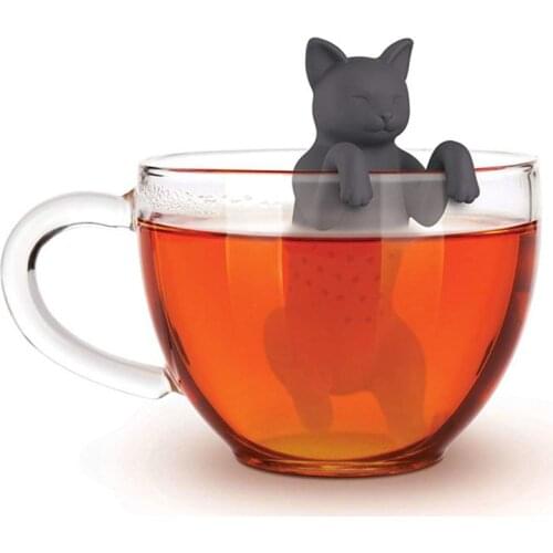 Home Creative Silicone Tea Set Portable Kitten Tea Brewer Kitten Tea Drain Filter Kitchen Accessories Gadgets