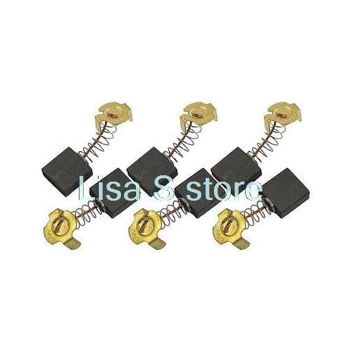 6 Pcs 23/32 x 9/13" x 9/32" 18mmx17mmx7mmElectric Motor Graphite Carbon Brushes