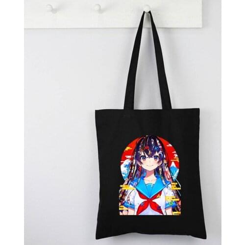 Hunter X Hunter Anime Canvas Bag Women Girls Simple Large Capacity Japan Style Shoulder Bag Tote Student Bookbag Reusable Red