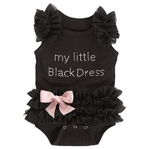 Infant Baby Girl Clothes Black Ruffle Bowknot Bodysuit Outfit Body bebe Ropa de Bebe Pink Jumpsuit Clothing Newborn-Baby-Clothes