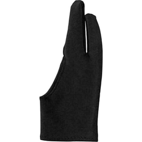 2PC Black 2 Finger Painting Anti-fouling Glove For Right Left Hand Artist Sketch Oil Painting Any Graphics Drawing Tablet Supply