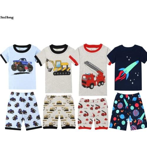 2 4 6 8 Years Toddler Boy Clothes Summer Short Sleeve Girl Clothing Sets Childrens Sleepwear Homewear Baby Girls Clothes