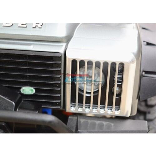 Aluminum Alloy Body Front Lights Guard Lampshade For 1/10 Scale Rc Toy Cars Traxxas Trx4 Parts Accessories